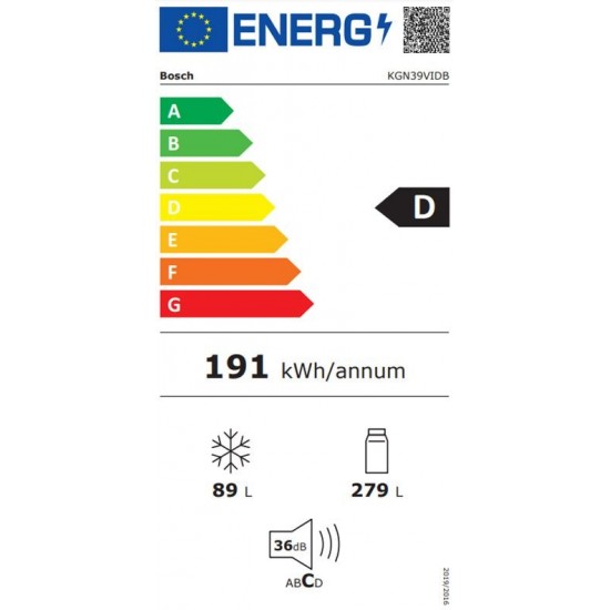 Bosch KGN39VIDB Inox D Total No Frost Serie 4