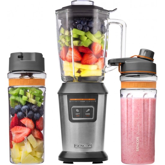 SENCOR SBL 7550SS 600/900ml 800W Automatic Smoothie Maker Set
