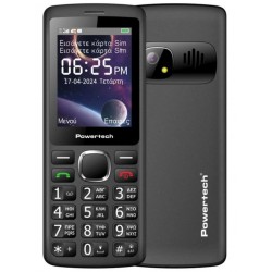 Powertech Sentry 4G Bar PTM-36 2.4" Dual SIM με Κάμερα & Πλήκτρο SOS Μαύρο