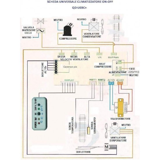 Πλακέτα Κλιματιστικού Universal QD-U03C+ Auto Restart